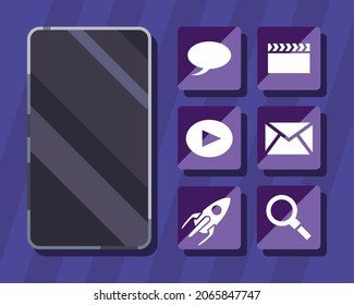 phone and set of apps