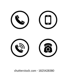 Phone set icon vector, symbol isolated on white background