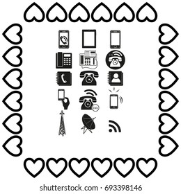 Phone set icons vector illustration