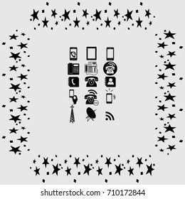 Phone set icons vector illustration