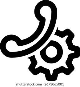 Configuración del teléfono, configuración de la llamada, icono de contorno de llamada automática