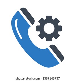 phone setting glyph double color icon