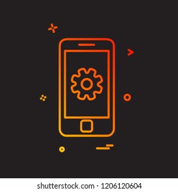 Phone Setting icon design vector 