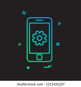 Phone Setting icon design vector 