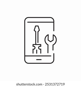 phone setting icon sign vector