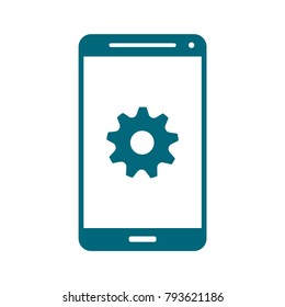 phone setting icon, smart phone vector icon 