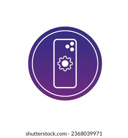 Phone setting simple flat icon. Can be used for printing, mobile and web applications.
