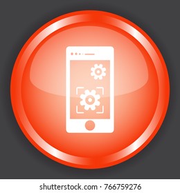 phone settings icon 3d, for Internet icon and application icon. Vector eps 10.