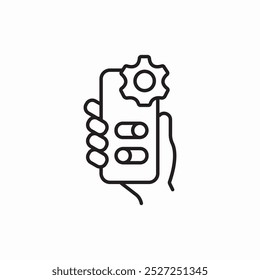 Vector de signo de icono de Configuraciones telefónicas