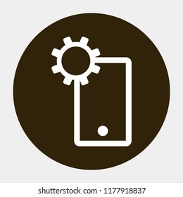 Phone settings vector icon 10 eps