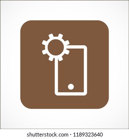 Phone settings vector icon 10 eps