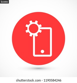 Phone settings vector icon 10 eps