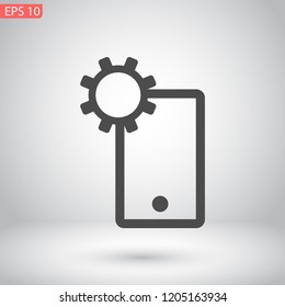 Phone settings vector icon 10 eps