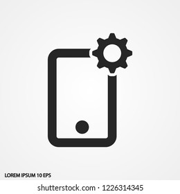 Phone settings vector icon 10 eps
