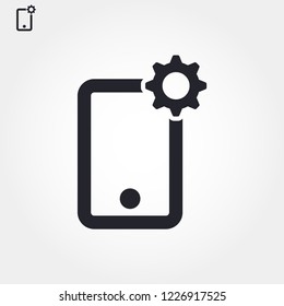 Phone settings vector icon 10 eps