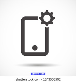 Phone settings vector icon 10 eps