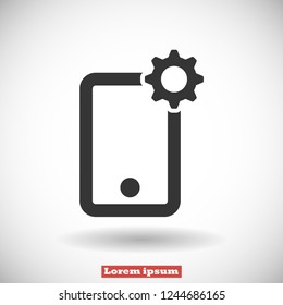 Phone settings vector icon 10 eps