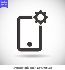 Phone settings vector icon 10 eps