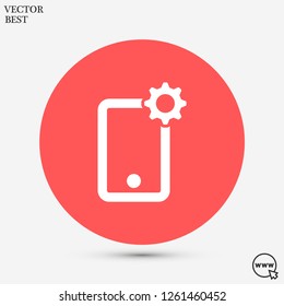 Phone settings vector icon 10 eps