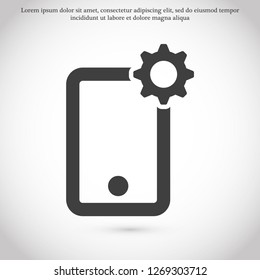 Phone settings vector icon 10 eps