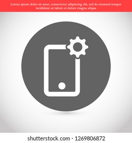 Phone settings vector icon 10 eps