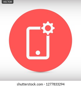 Phone settings vector icon 10 eps