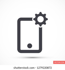 Phone settings vector icon 10 eps