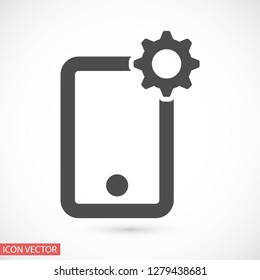 Phone settings vector icon 10 eps