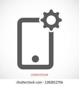 Phone settings vector icon 10 eps