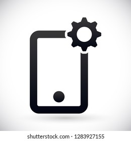 Phone settings vector icon 10 eps