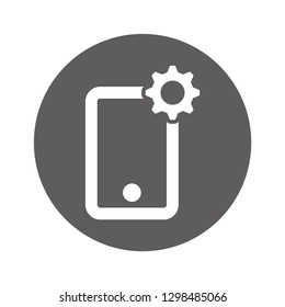 Phone settings vector icon 10 eps