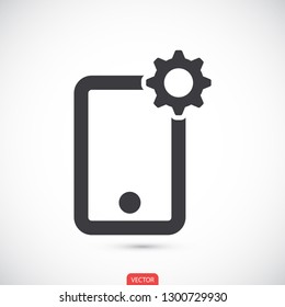 Phone settings vector icon 10 eps