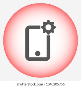 Phone settings vector icon 10 eps