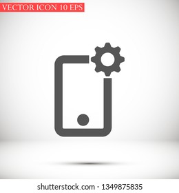 Phone settings vector icon 10 eps