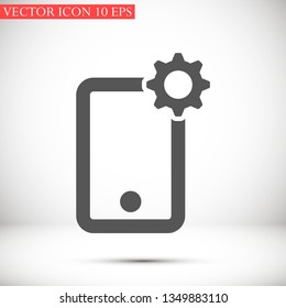 Phone settings vector icon 10 eps
