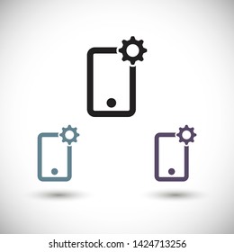 Phone settings vector icon 10 eps , Lorem ipsum Flat design