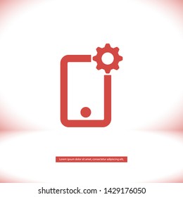 Phone settings vector icon 10 eps , Lorem ipsum Flat design