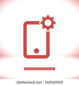 Phone settings vector icon 10 eps , Lorem ipsum Flat design