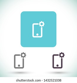 Phone settings vector icon 10 eps , Lorem ipsum Flat design