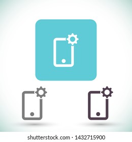 Phone settings vector icon 10 eps , Lorem ipsum Flat design