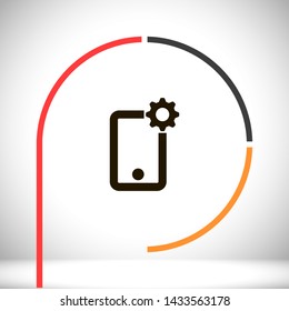 Phone settings vector icon 10 eps , Lorem ipsum Flat design