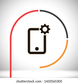 Phone settings vector icon 10 eps , Lorem ipsum Flat design