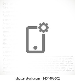 Phone settings vector icon 10 eps , Lorem ipsum Flat design
