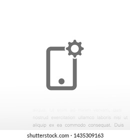 Phone settings vector icon 10 eps , Lorem ipsum Flat design
