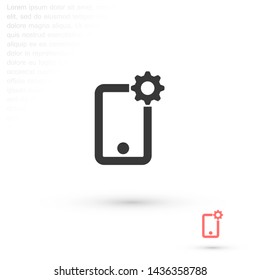 Phone settings vector icon 10 eps , Lorem ipsum Flat design