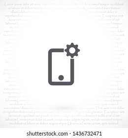 Phone settings vector icon 10 eps , Lorem ipsum Flat design