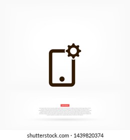 Phone settings vector icon 10 eps , Lorem ipsum Flat design