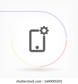 Phone settings vector icon 10 eps , Lorem ipsum Flat design