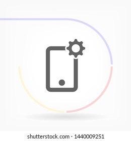 Phone settings vector icon 10 eps , Lorem ipsum Flat design