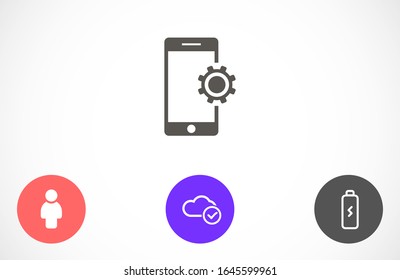 phone settings vector icon  